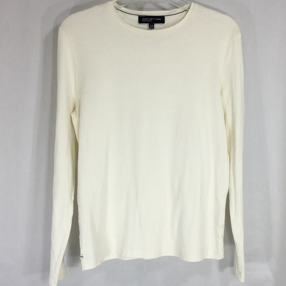 Jones New York Tops - Jones New York Signature Ivory LS Cotton NWOT